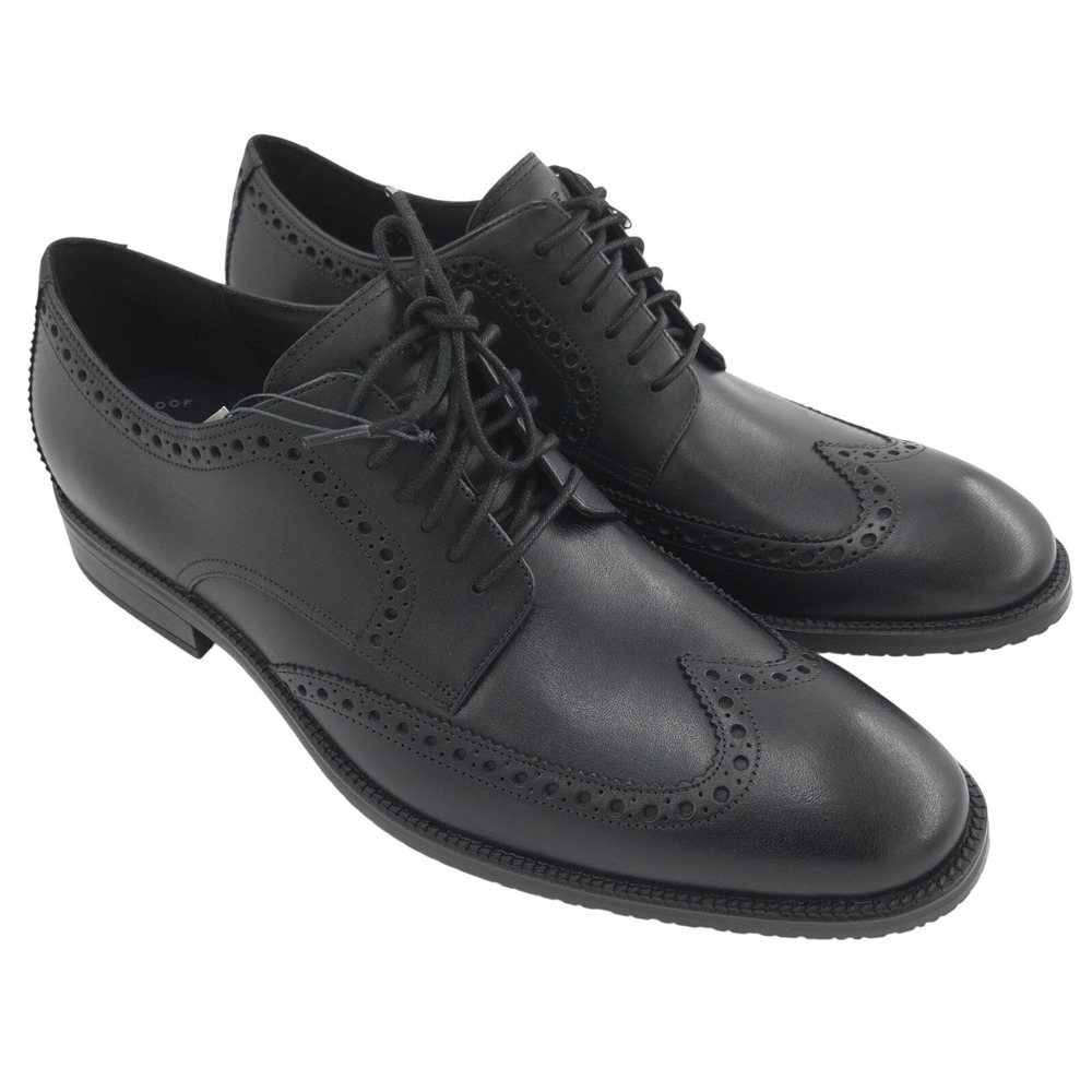 Cole Haan ME Wingtip Oxford Dress Shoes Mens 9.5 Black Leather Waterproof NEW